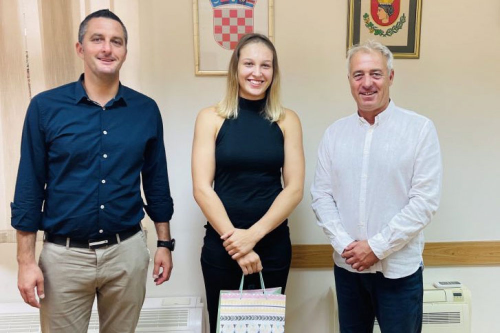 Petrunjela Pavić na prijemu kod Nardellija, čestitke za osvojenu zlatnu medalju u Rusiji