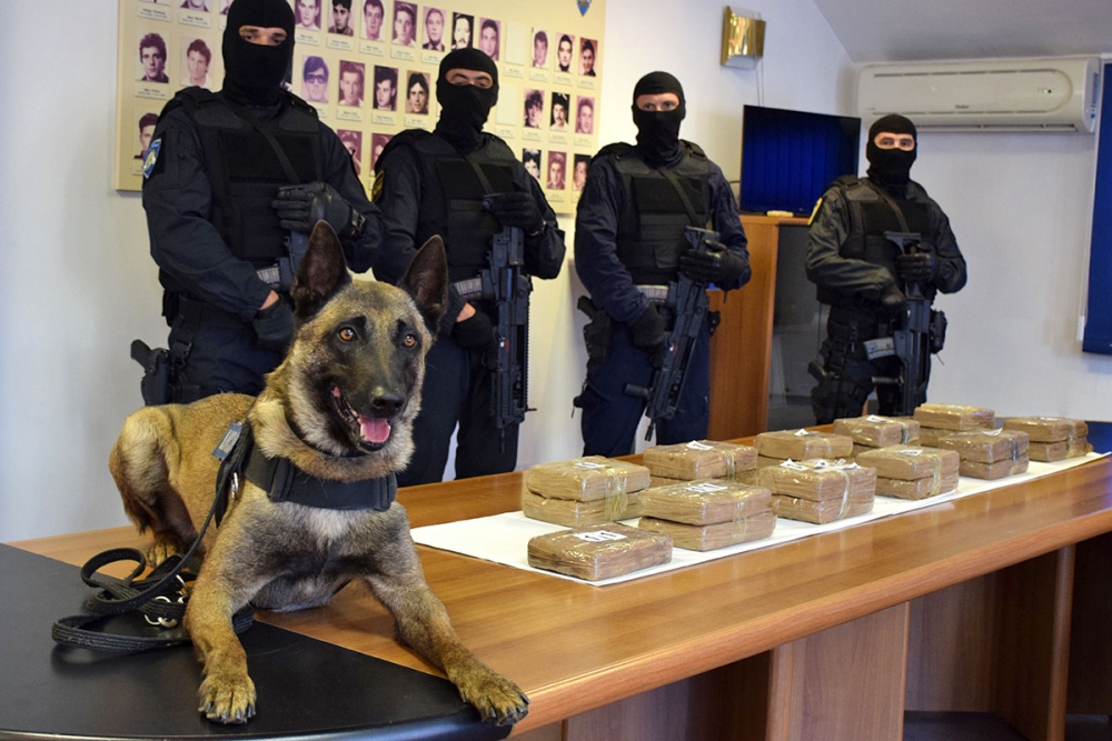 Policijski pas Johny nanju&scaron;io 25 kilograma kokaina u automobilu 49-godi&scaron;njeg Talijana zaustavljenog u Pločama (FOTO)