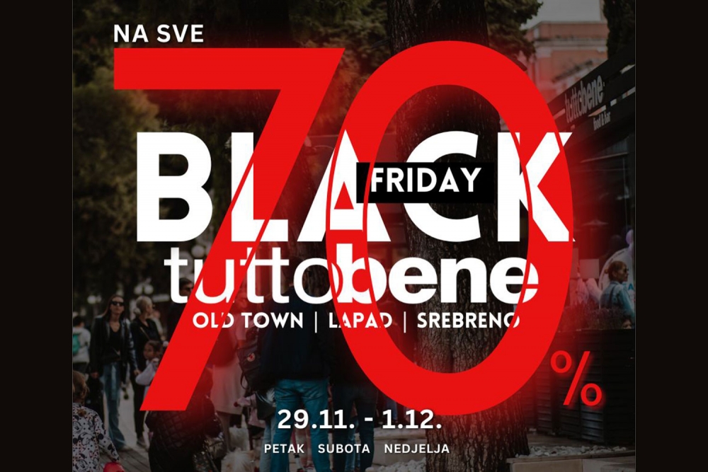 Počeo BLACK FRIDAY vikend u TuttoBene - Tradicionalnih 70% na sve